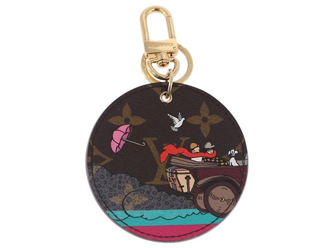 LOUIS VUITTON Damier Ebene Key Holder Illustre Charm M65138 LV Auth 199151V - vista 2