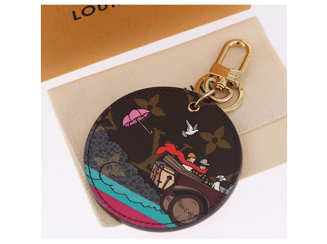 LOUIS VUITTON Damier Ebene Key Holder Illustre Charm M65138 LV Auth 199151V - vista 8