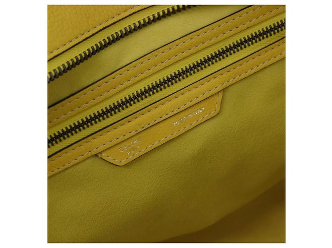 Céline CELINE Luggage Mini Hand Bag Leather Yellow Auth 197304V Giallo - vista 20
