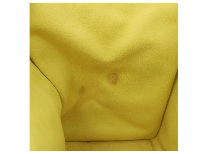Céline CELINE Luggage Mini Hand Bag Leather Yellow Auth 197304V Giallo - vista 22