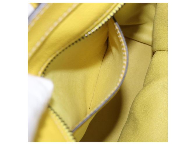 Céline CELINE Luggage Mini Hand Bag Leather Yellow Auth 197304V Giallo - vista 24