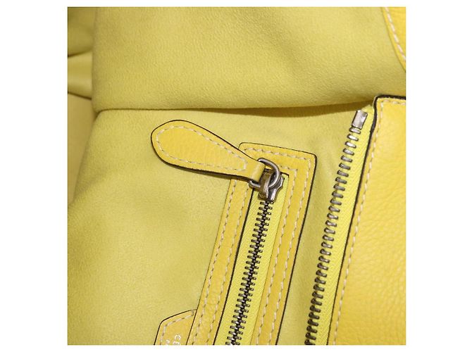 Céline CELINE Luggage Mini Hand Bag Leather Yellow Auth 197304V Giallo - vista 25
