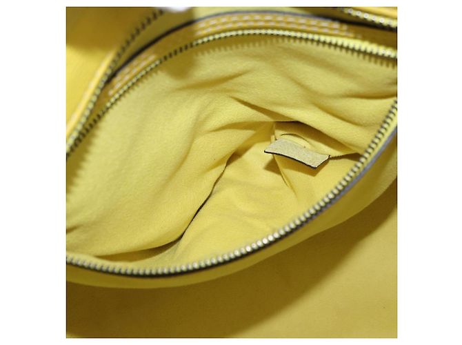 Céline CELINE Luggage Mini Hand Bag Leather Yellow Auth 197304V Giallo - vista 26
