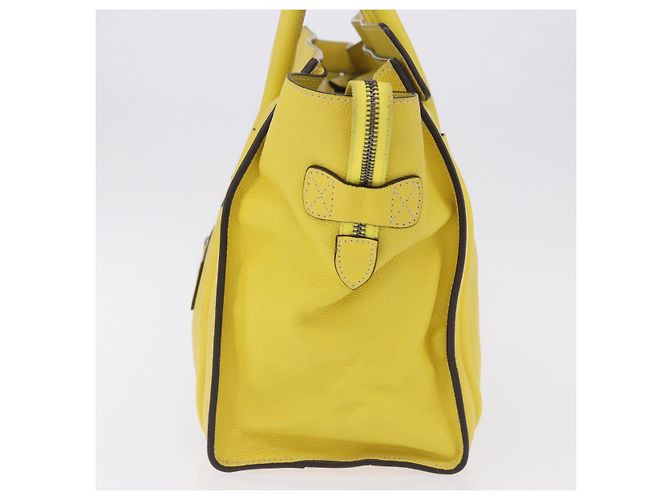 Céline CELINE Luggage Mini Hand Bag Leather Yellow Auth 197304V Giallo - vista 3