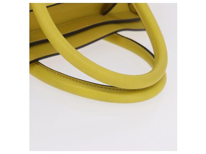 Céline CELINE Luggage Mini Hand Bag Leather Yellow Auth 197304V Giallo - vista 7