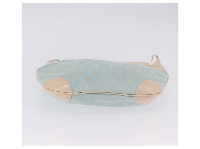 Borsa a Tracolla GUCCI GG Canvas Outlet Azzurro Oro 001 4158 Auth 199129V D'oro Blu chiaro - vista 10