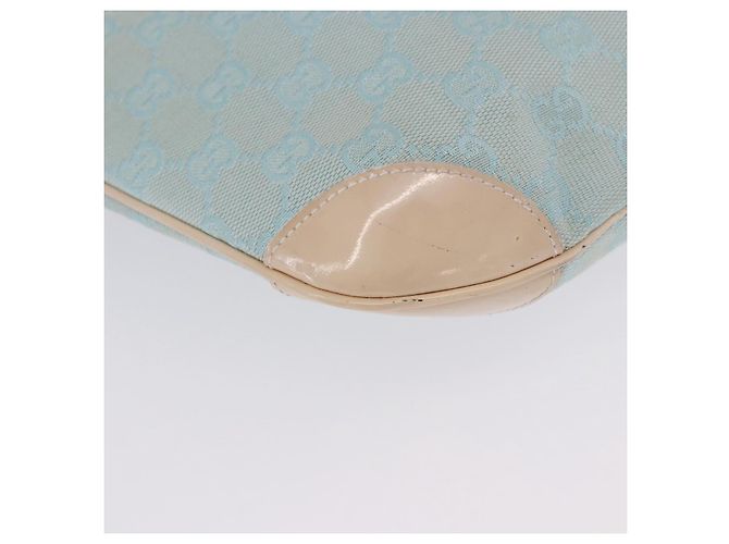 Borsa a Tracolla GUCCI GG Canvas Outlet Azzurro Oro 001 4158 Auth 199129V D'oro Blu chiaro - vista 11