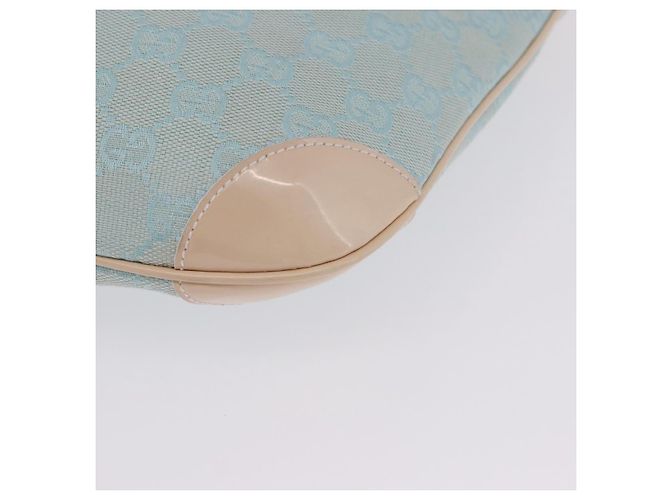 Borsa a Tracolla GUCCI GG Canvas Outlet Azzurro Oro 001 4158 Auth 199129V D'oro Blu chiaro - vista 12