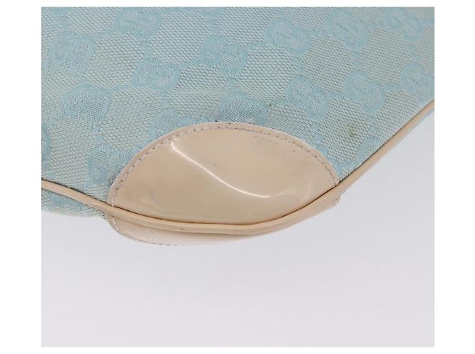 Borsa a Tracolla GUCCI GG Canvas Outlet Azzurro Oro 001 4158 Auth 199129V D'oro Blu chiaro - vista 14