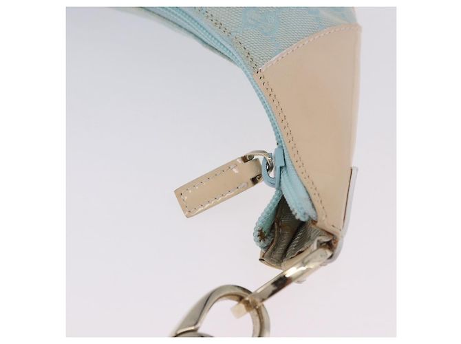 Borsa a Tracolla GUCCI GG Canvas Outlet Azzurro Oro 001 4158 Auth 199129V D'oro Blu chiaro - vista 16