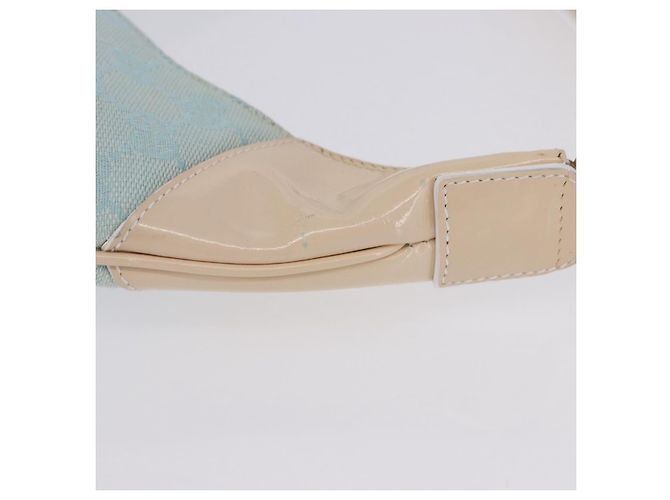 Borsa a Tracolla GUCCI GG Canvas Outlet Azzurro Oro 001 4158 Auth 199129V D'oro Blu chiaro - vista 5