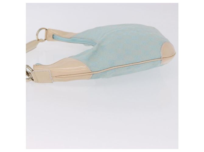Borsa a Tracolla GUCCI GG Canvas Outlet Azzurro Oro 001 4158 Auth 199129V D'oro Blu chiaro - vista 6
