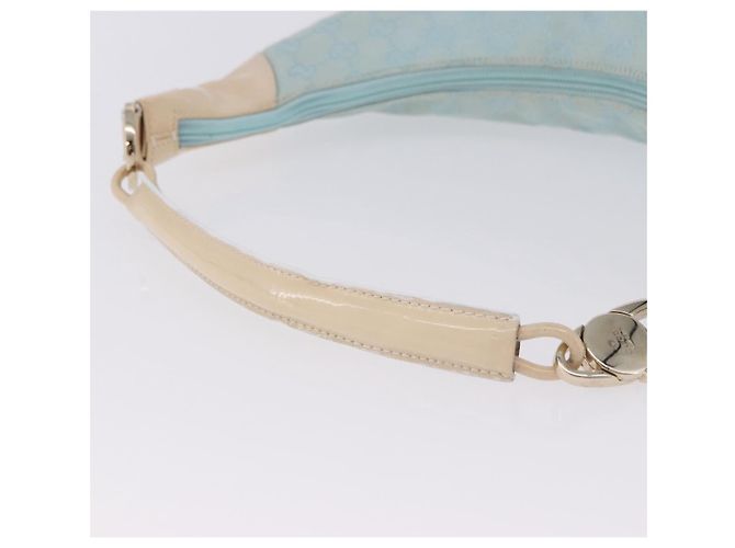 Borsa a Tracolla GUCCI GG Canvas Outlet Azzurro Oro 001 4158 Auth 199129V D'oro Blu chiaro - vista 8