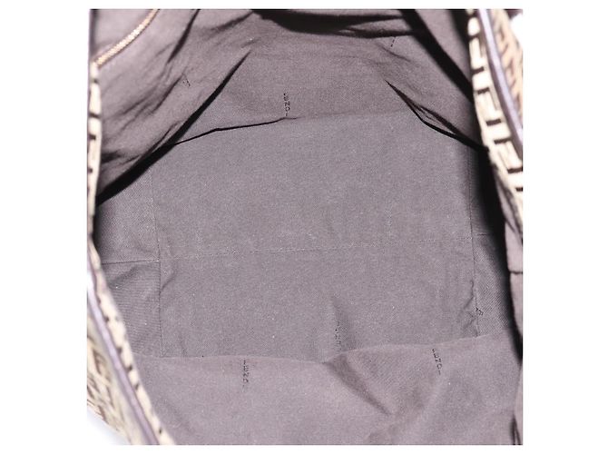 FENDI Zucchino Canvas Tote Bag Beige Gold Auth 200951V Golden - Ansicht 11