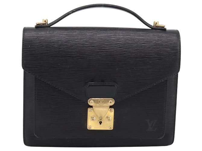 LOUIS VUITTON Epi Monceau 28 Hand Bag Black M52122 LV Auth 200248 Nero - vista 13