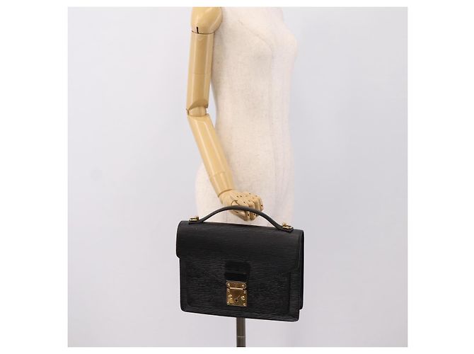 LOUIS VUITTON Epi Monceau 28 Hand Bag Black M52122 LV Auth 200248 Nero - vista 22