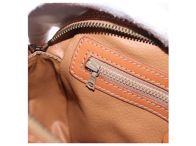 Céline Borsa a tracolla CELINE Macadam Canvas PVC Leather Brown Gold Auth ki6803V Marrone D'oro - vista 22