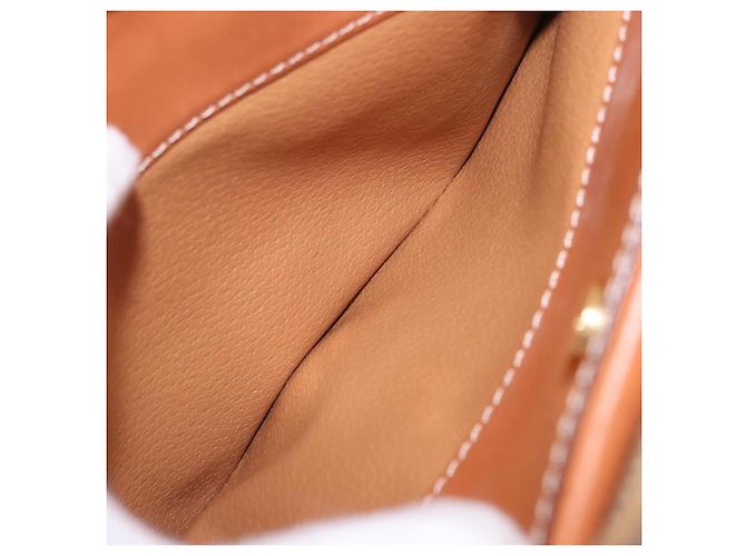 Céline Borsa a tracolla CELINE Macadam Canvas PVC Leather Brown Gold Auth ki6803V Marrone D'oro - vista 23