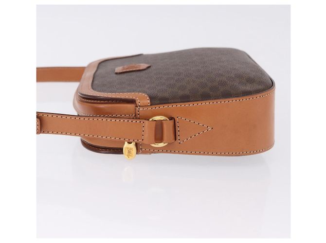 Céline Borsa a tracolla CELINE Macadam Canvas PVC Leather Brown Gold Auth ki6803V Marrone D'oro - vista 4