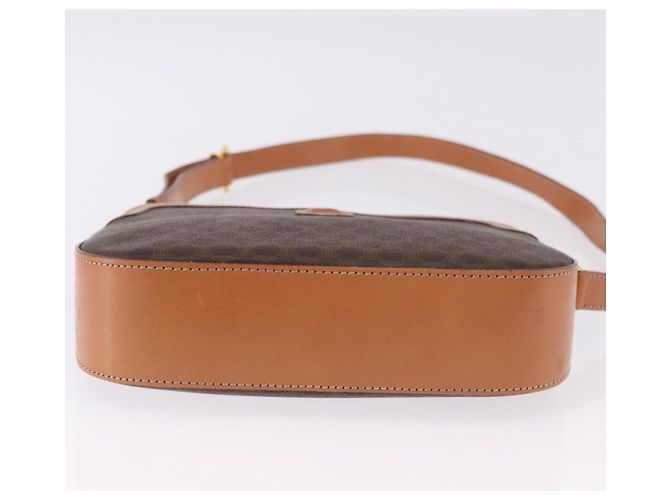 Céline Borsa a tracolla CELINE Macadam Canvas PVC Leather Brown Gold Auth ki6803V Marrone D'oro - vista 5