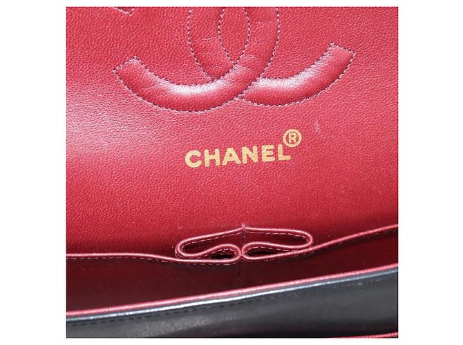 Borsa CHANEL Double Flap Chain Matelasse 25 Lamb Skin Black Gold CC Auth yk20822SM Nero D'oro - vista 17
