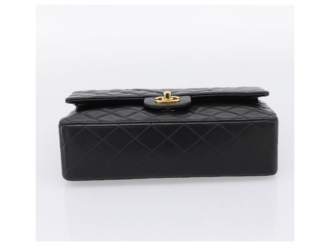 Borsa CHANEL Double Flap Chain Matelasse 25 Lamb Skin Black Gold CC Auth yk20822SM Nero D'oro - vista 9