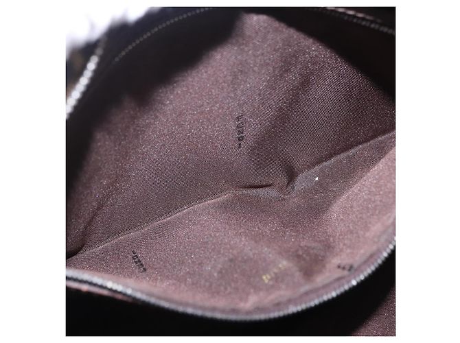 Borsa Tote FENDI Zucca Canvas Marrone Nero Auth 197739A - vista 23