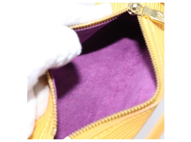Borsa a mano LOUIS VUITTON Epi Soufflot Yellow M52229 LV Auth ka5935V Giallo - vista 12