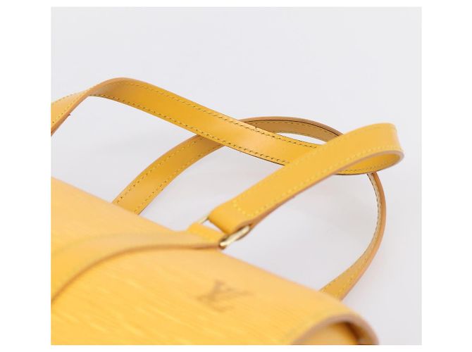 Borsa a mano LOUIS VUITTON Epi Soufflot Yellow M52229 LV Auth ka5935V Giallo - vista 14