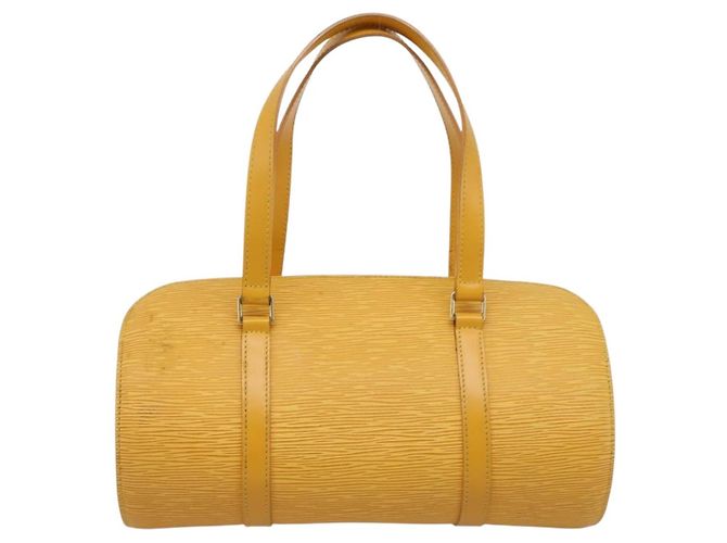 Borsa a mano LOUIS VUITTON Epi Soufflot Yellow M52229 LV Auth ka5935V Giallo - vista 2