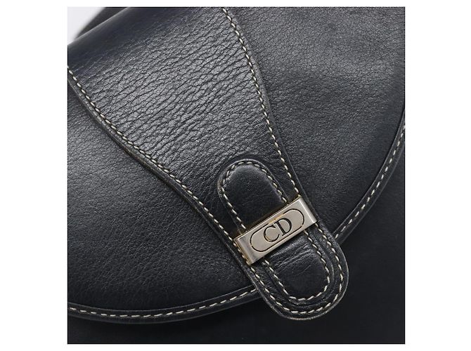Borsa a tracolla Christian Dior in pelle blu navy e argento autentica ep15806 - vista 15