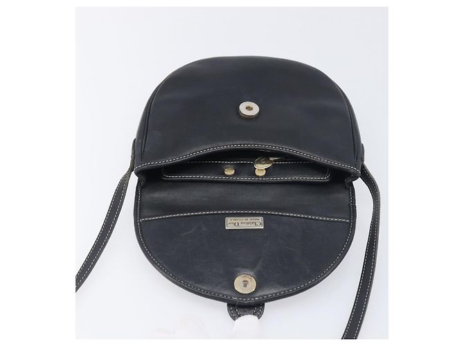 Borsa a tracolla Christian Dior in pelle blu navy e argento autentica ep15806 - vista 16
