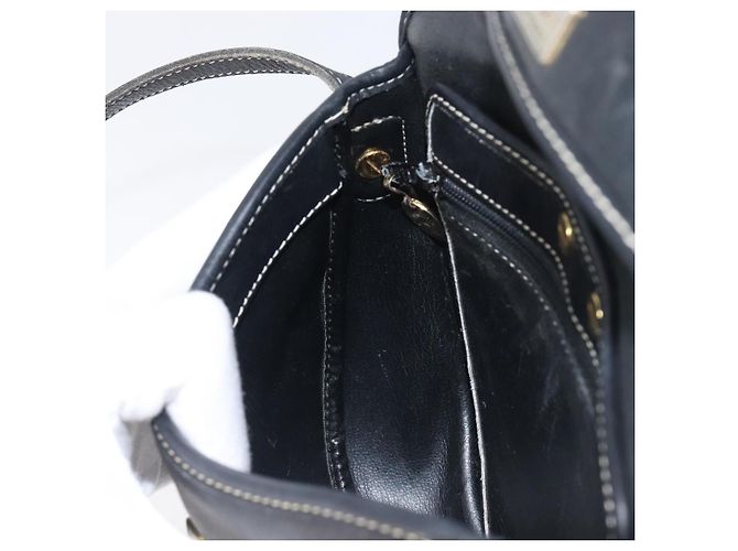 Borsa a tracolla Christian Dior in pelle blu navy e argento autentica ep15806 - vista 20