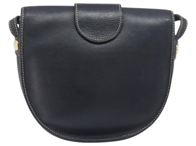 Borsa a tracolla Christian Dior in pelle blu navy e argento autentica ep15806 - vista 3