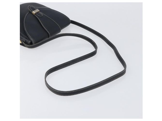 Borsa a tracolla Christian Dior in pelle blu navy e argento autentica ep15806 - vista 7