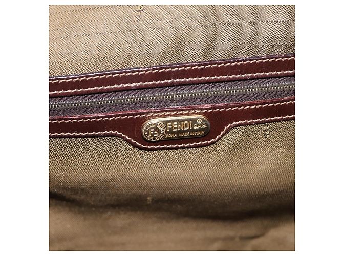 Borsa a mano FENDI Zucca Canvas Nero e Marrone Auth ka5892 - vista 17