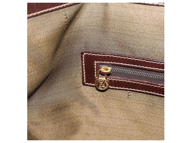 Borsa a mano FENDI Zucca Canvas Nero e Marrone Auth ka5892 - vista 20