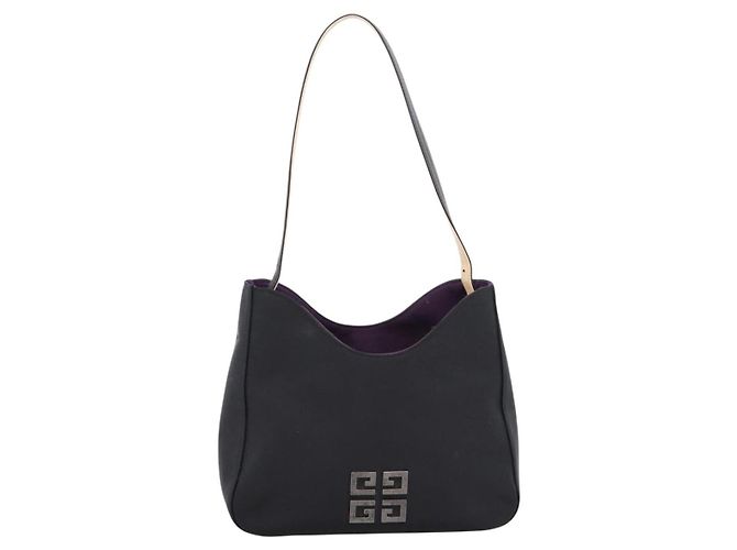 Borsa a mano GIVENCHY Nylon Nero Argento Auth 197834 - vista 2