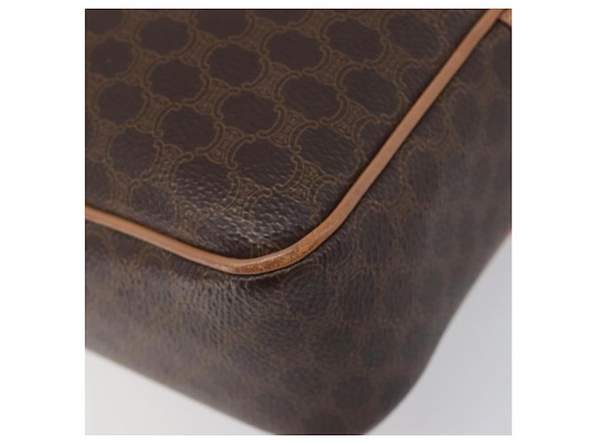 Céline Borsa a tracolla CELINE Macadam PVC Pelle Marrone Oro Auth 197617A D'oro - vista 10