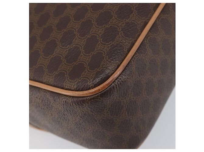Céline Borsa a tracolla CELINE Macadam PVC Pelle Marrone Oro Auth 197617A D'oro - vista 11
