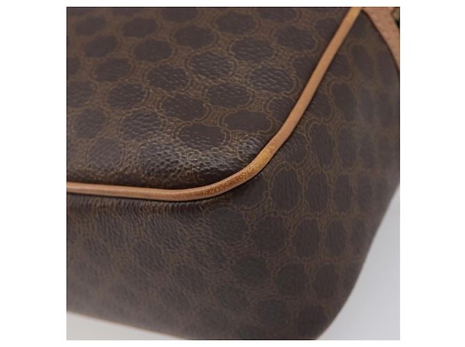 Céline Borsa a tracolla CELINE Macadam PVC Pelle Marrone Oro Auth 197617A D'oro - vista 12