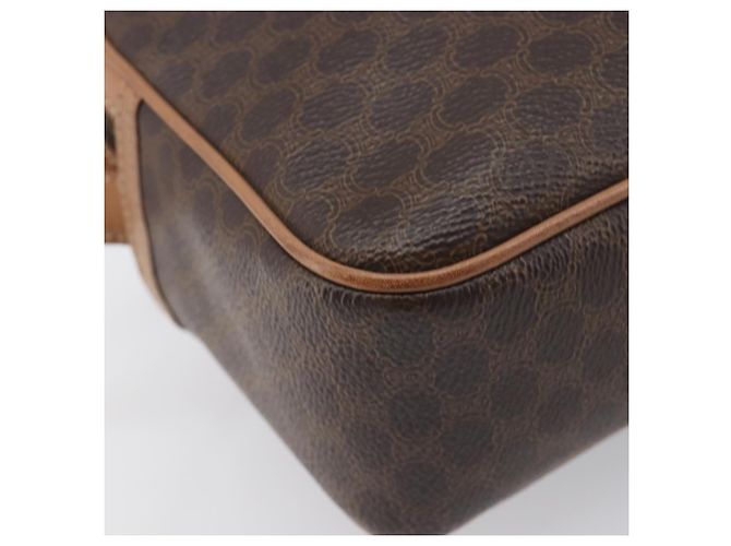 Céline Borsa a tracolla CELINE Macadam PVC Pelle Marrone Oro Auth 197617A D'oro - vista 13