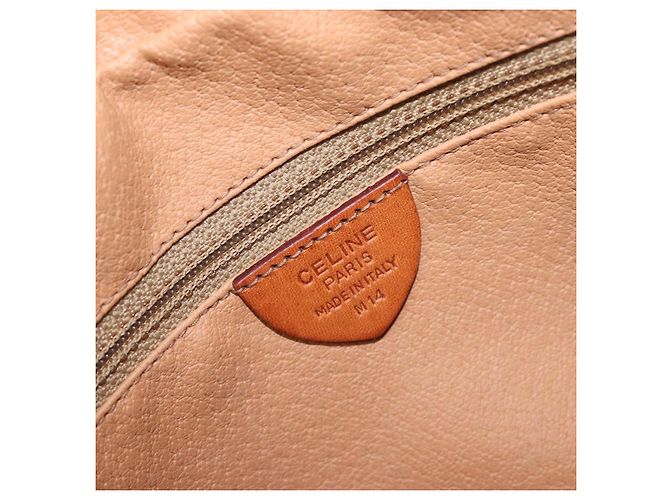 Céline Borsa a tracolla CELINE Macadam PVC Pelle Marrone Oro Auth 197617A D'oro - vista 17