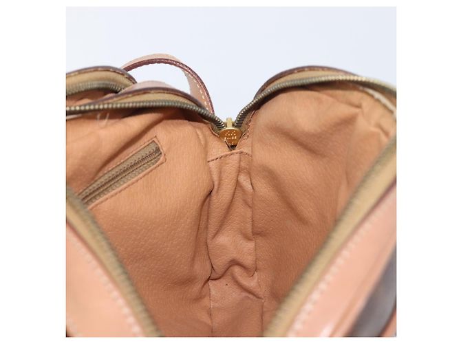 Céline Borsa a tracolla CELINE Macadam PVC Pelle Marrone Oro Auth 197617A D'oro - vista 19