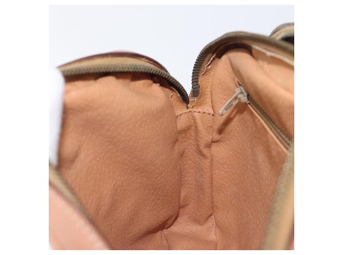 Céline Borsa a tracolla CELINE Macadam PVC Pelle Marrone Oro Auth 197617A D'oro - vista 20