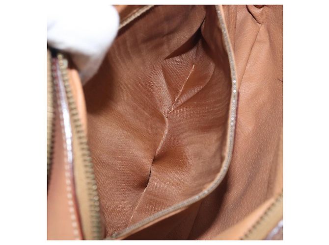 Céline Borsa a tracolla CELINE Macadam PVC Pelle Marrone Oro Auth 197617A D'oro - vista 22