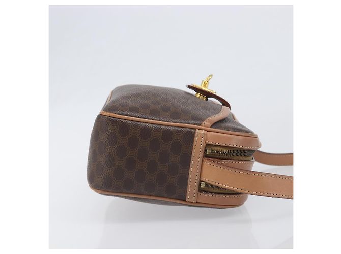 Céline Borsa a tracolla CELINE Macadam PVC Pelle Marrone Oro Auth 197617A D'oro - vista 4