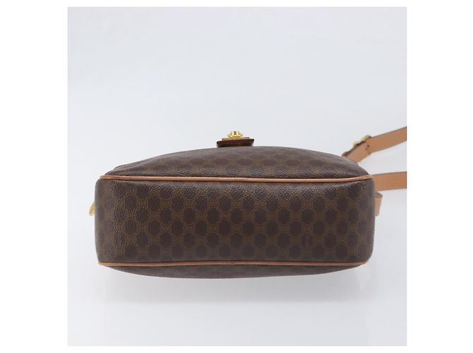 Céline Borsa a tracolla CELINE Macadam PVC Pelle Marrone Oro Auth 197617A D'oro - vista 9