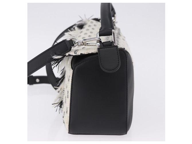 Borsa Puzzle LOEWE Collaborazione AniAlverse Small Cotton White Auth 167494SM Argento Bianco - vista 3