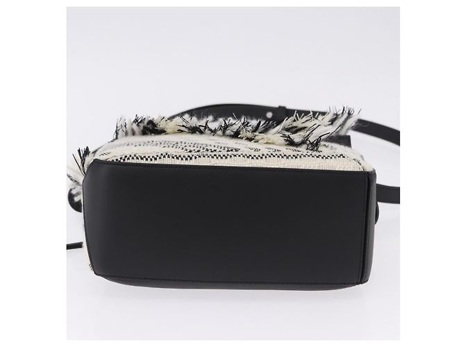 Borsa Puzzle LOEWE Collaborazione AniAlverse Small Cotton White Auth 167494SM Argento Bianco - vista 5